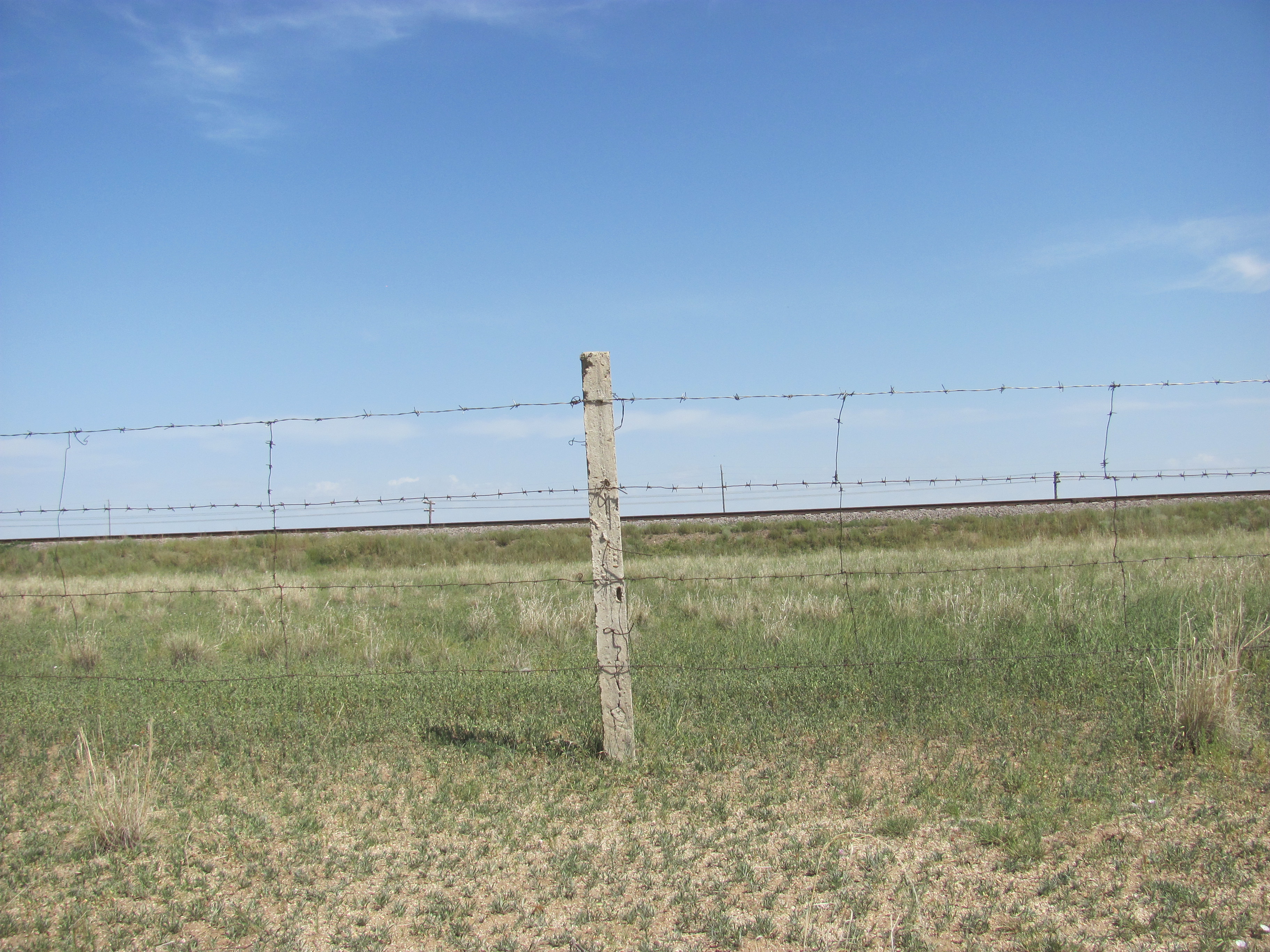 Fence placed along the Trans-Mongolian Railway © Natalya Yakusheva